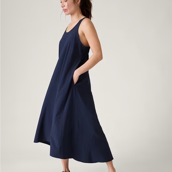 Athleta Presidio Traveler Maxi Dress Black S - Picture 1 of 8